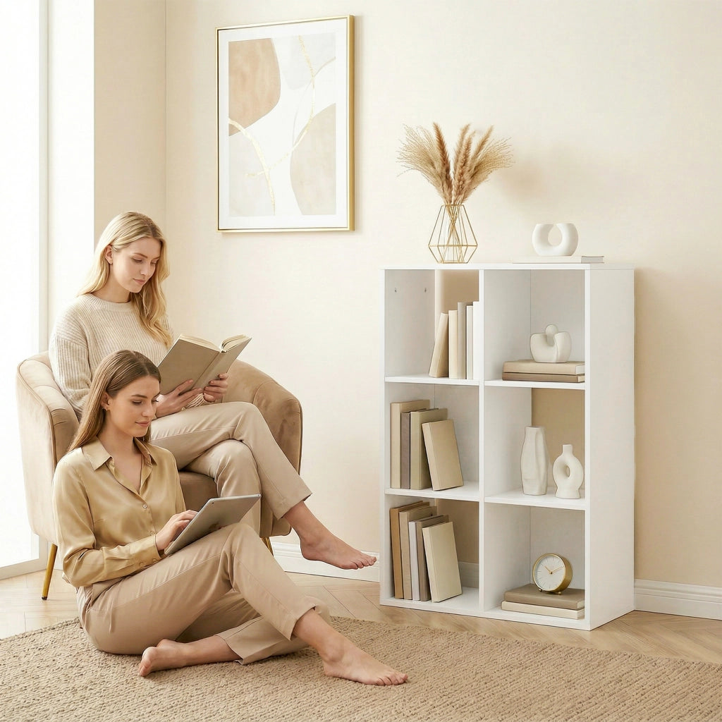 Libreria con 3 Ripiani ¨C Minimal ¨C Bianco 60x24x30