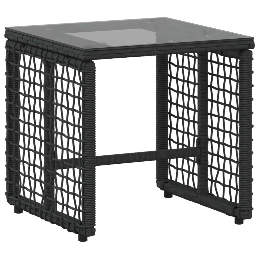 Set di Mobili da Esterno con cuscino 5 pcs Nero e Bianco 42025170
