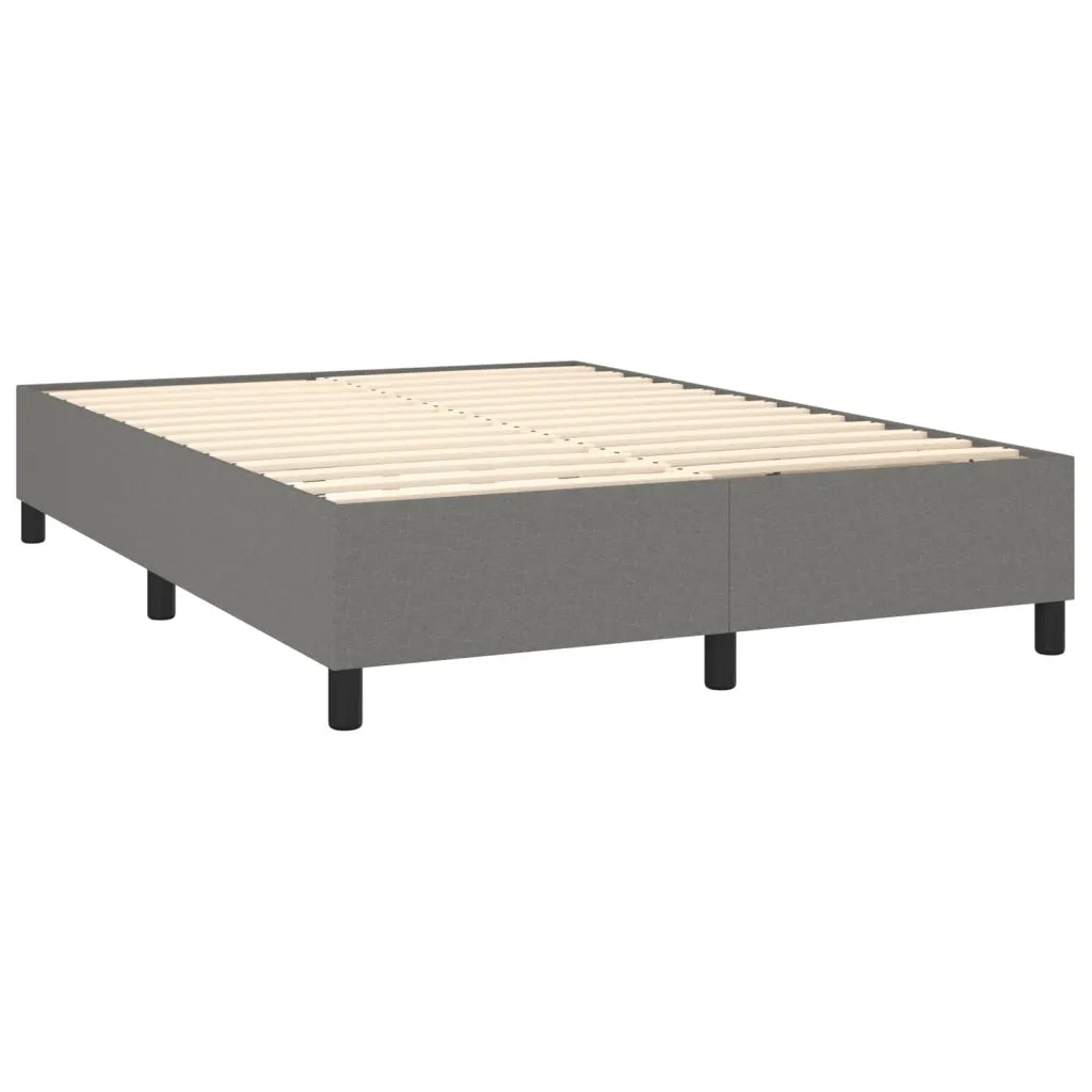 Letto a Molle Materasso e LED Grigio Scuro 140x190cm in Tessuto 3138150