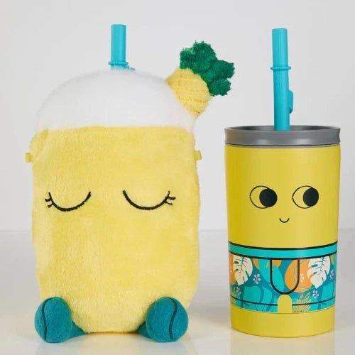 Fuzzie Pip - Borraccia termica da 360 ml con rivestimento in peluche