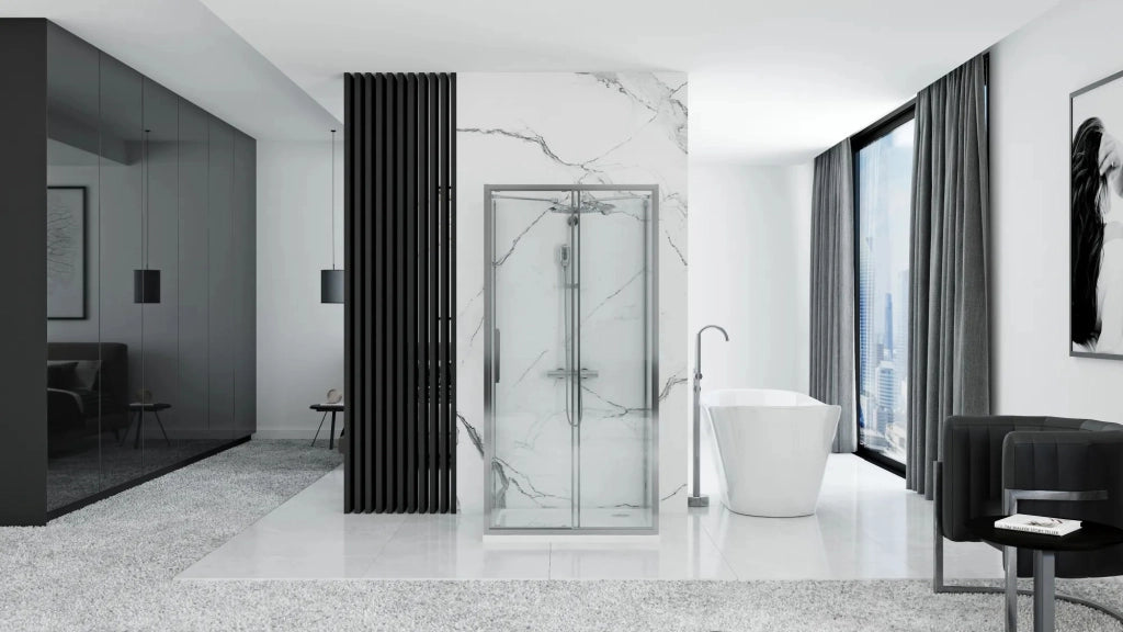 Cabina Doccia A Parete Rea Rapid Slide Chrome 130x100