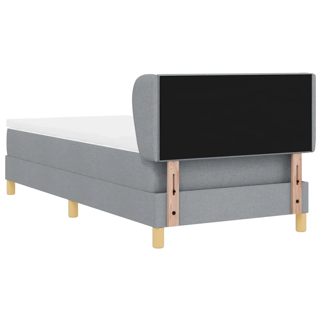 Letto a molle con materasso-Struttura Letto con Materasso Grigio chiaro 100 x 200 cm Tessuto 402528