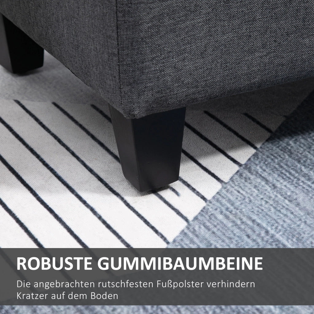 Divanetto con cassetti ¨C Minimal ¨C Grigio scuro 100x40x44 cm