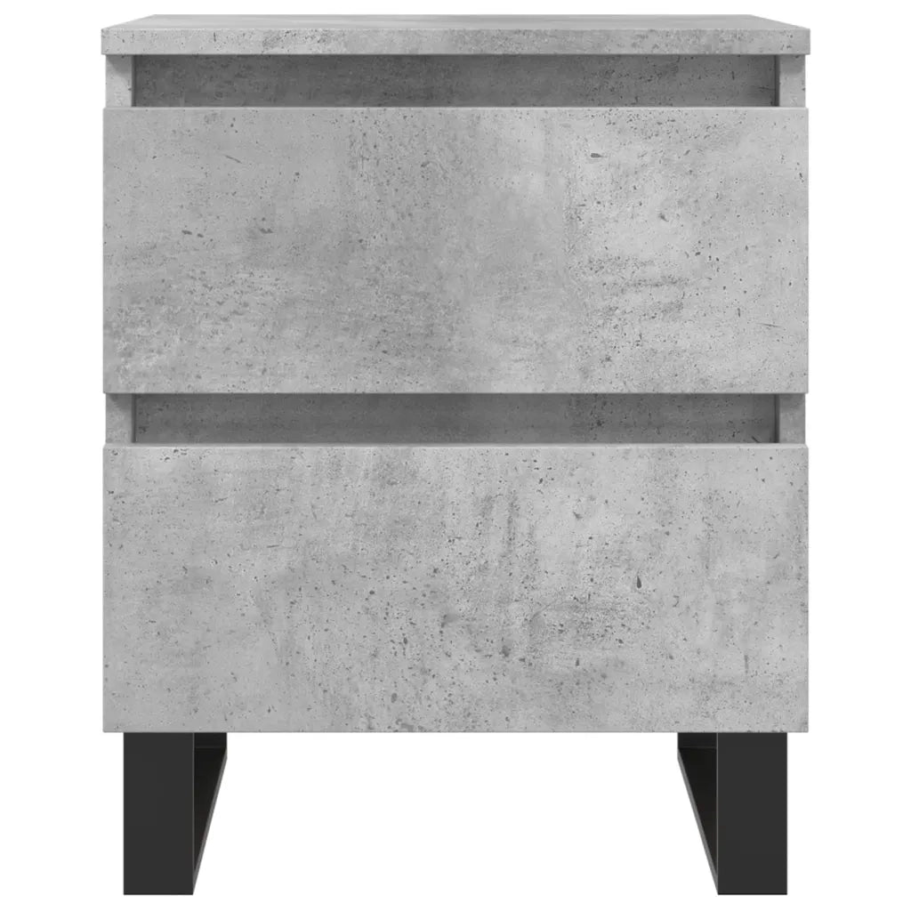Comodino | Armadio da Notte | Mobiletto da notte Grigio Cemento 40x35x50 cm in Legno Multistrato