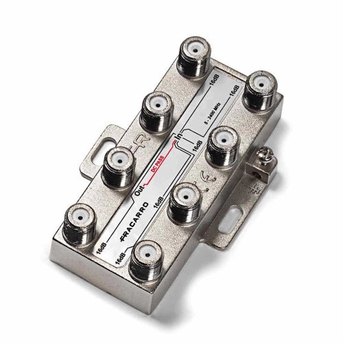 DE6-20 DERIVATORE VERTICALE A 6 VIE CON ATTENUAZIONE 20DB E CONNETTORE F IN BANDA TV E SATELLITE (5-2400MHZ)