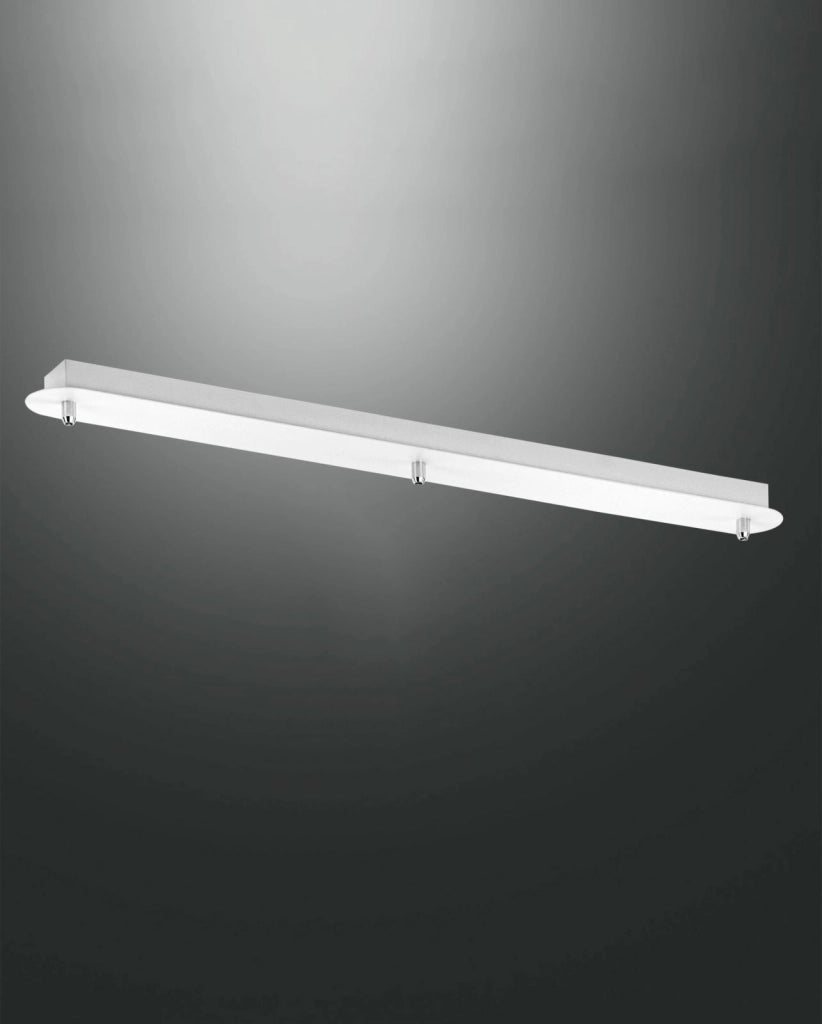 3481-53-102 EDISON MONTATURA BIANCA RETTANGOLARE 3 FORI  83x8cm