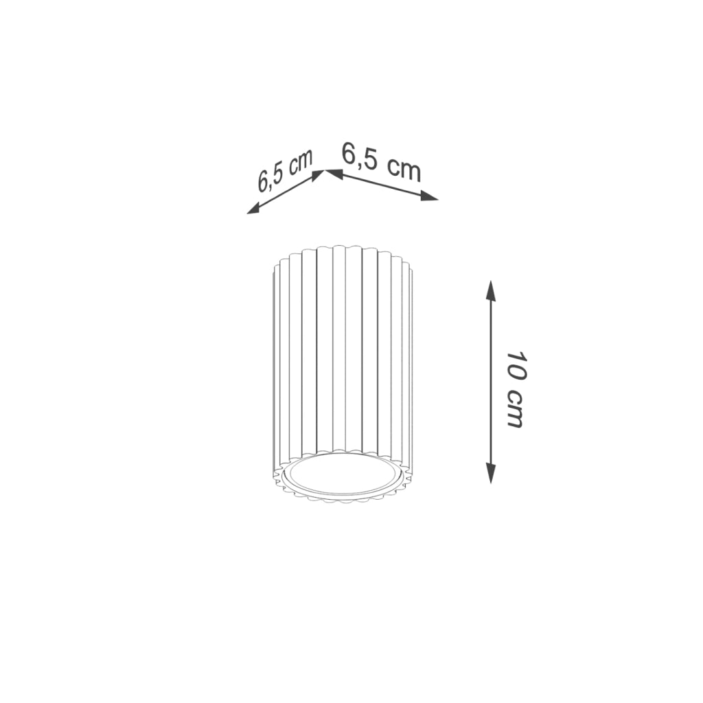 Lampada da soffitto KARBON 10 rosso ocra