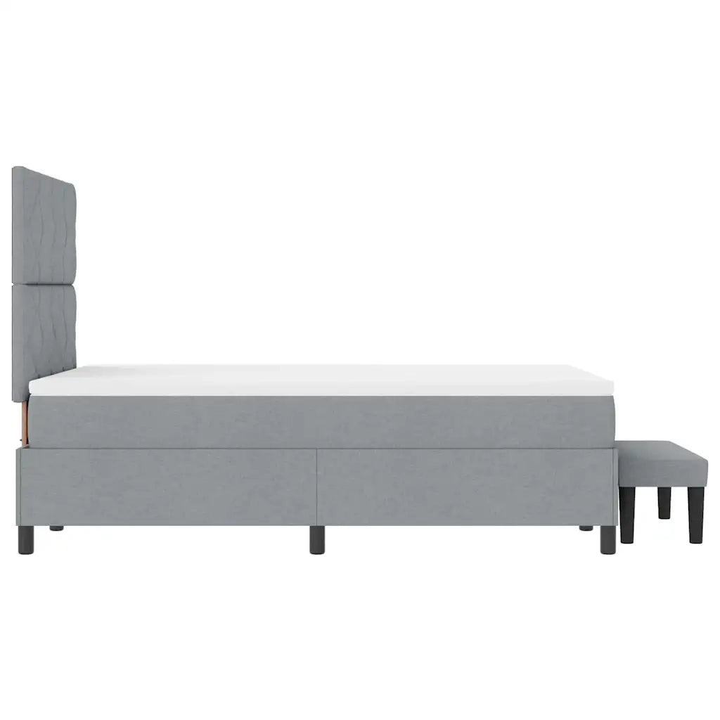 Letto a molle con testiera Grigio chiaro 120 x 200 cm Tessuto 3344135