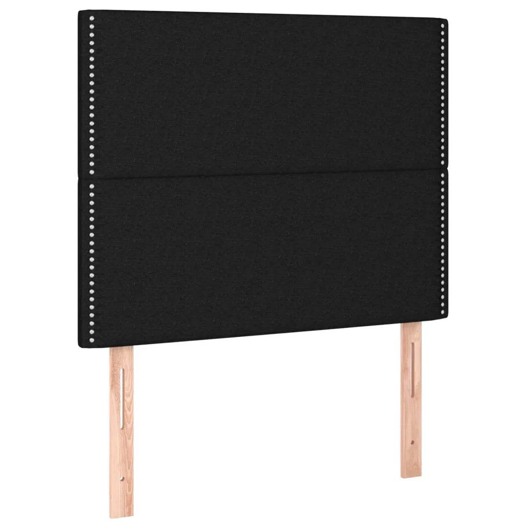 Testiera | Testata Nera 100x5x118/128 cm Tessuto