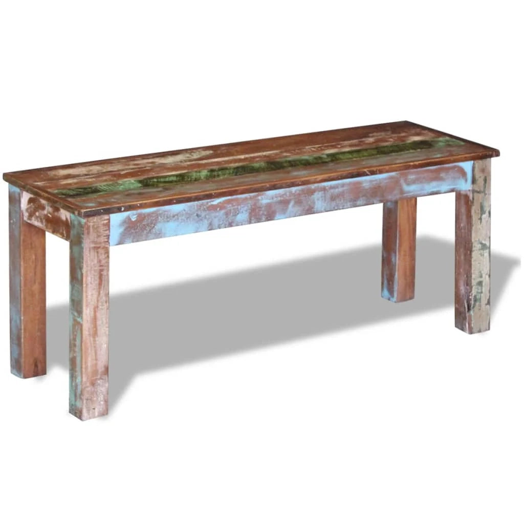 Panca 110 x 35 x 45 cm in legno massello di recupero 02_0011017