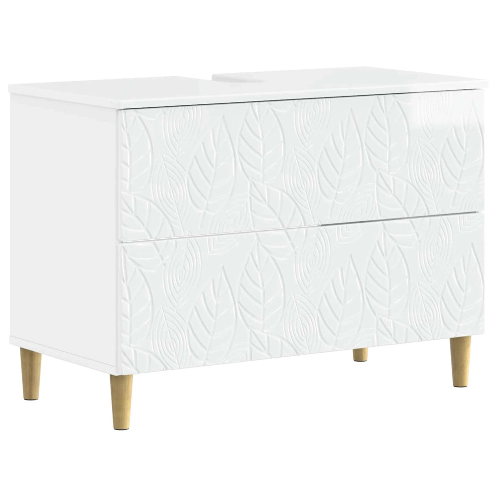 Set di Mobili da Bagno da 4 Pezzi DELFT Bianco Lucido 3417949