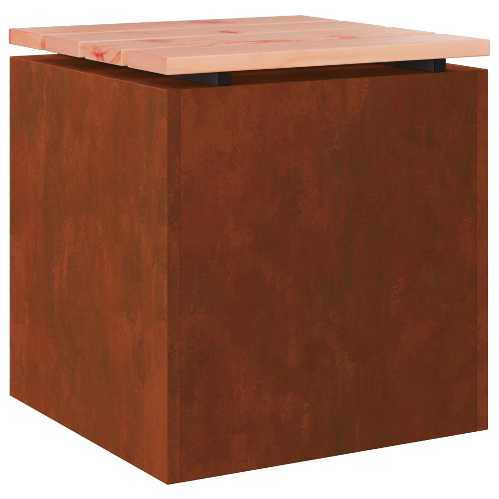 Panchina da giardino Ruggine 40 x 40 x 43 cm acciaio corten 874918
