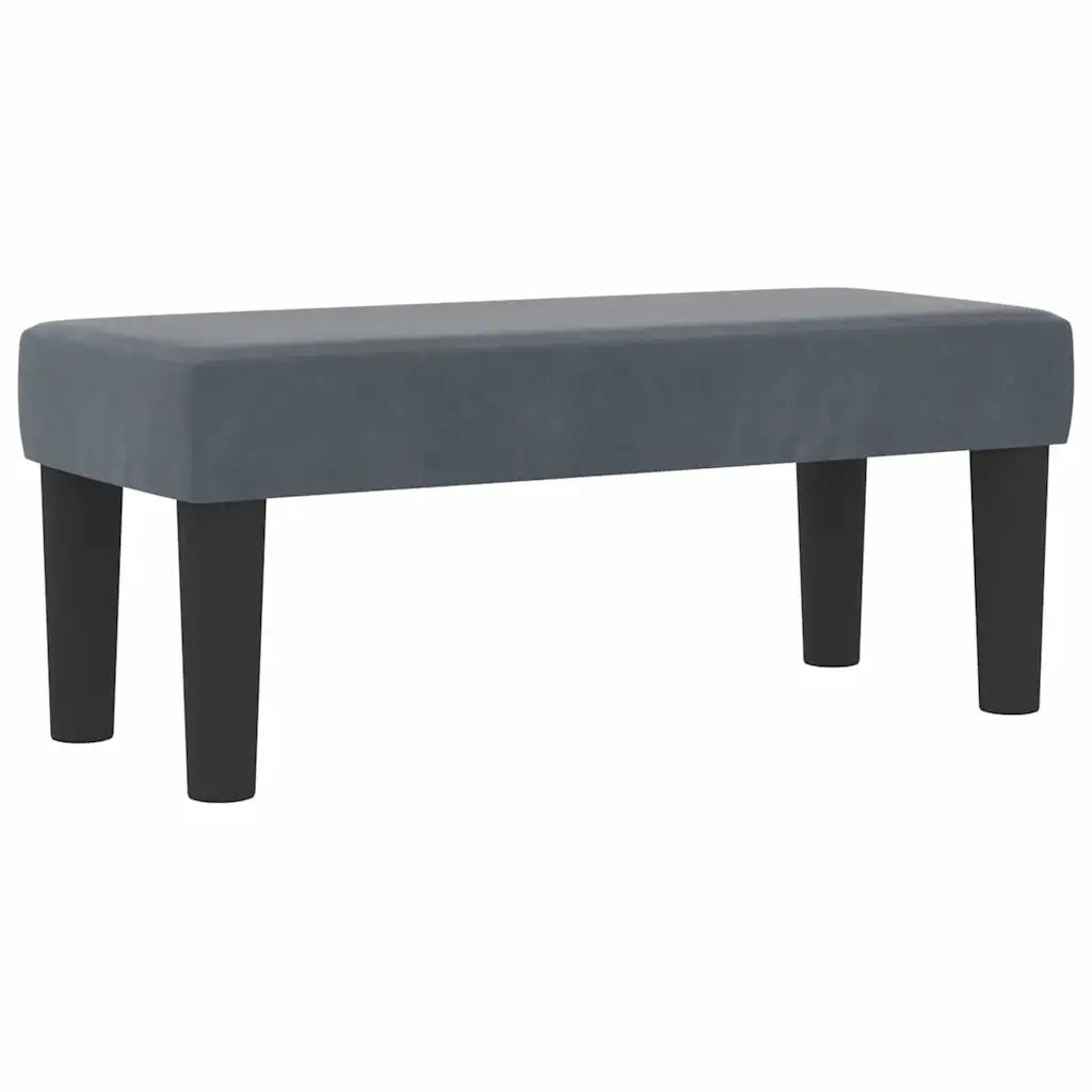 Letto a molle con materasso Grigio scuro 80 x 200 cm Velluto
