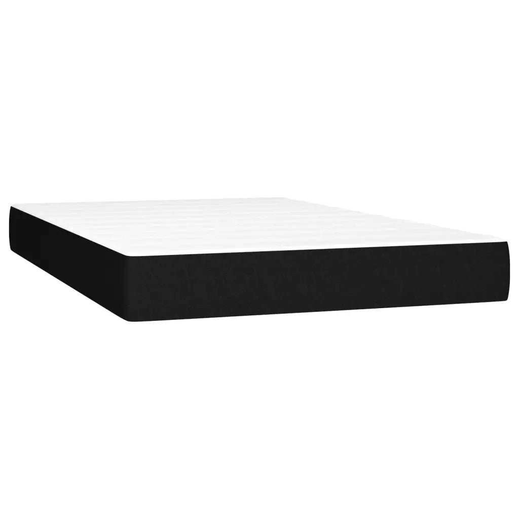 Letto a Molle con Materasso e LED Nero 120x190 cm in Tessuto