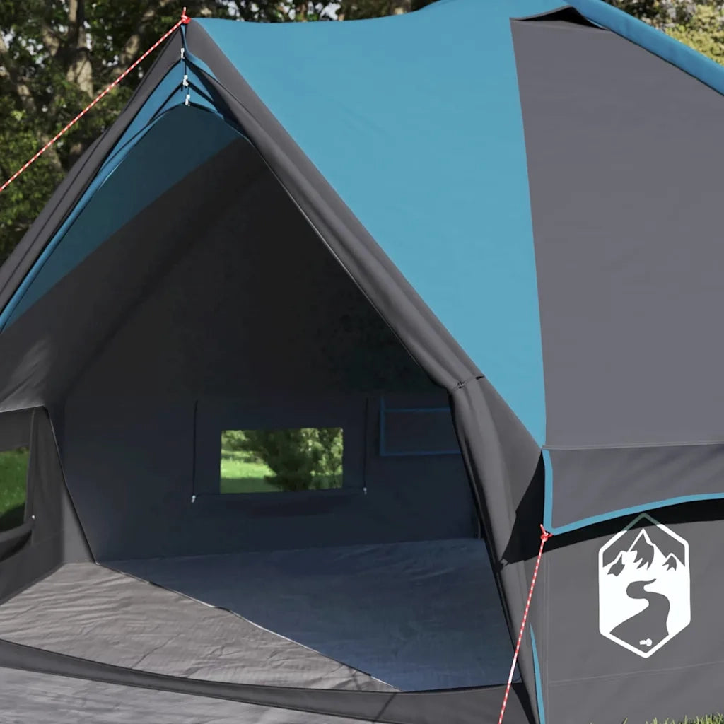 Tenda a struttura a piramide per 6 persone-Tenda da campeggio Blu e Grigio