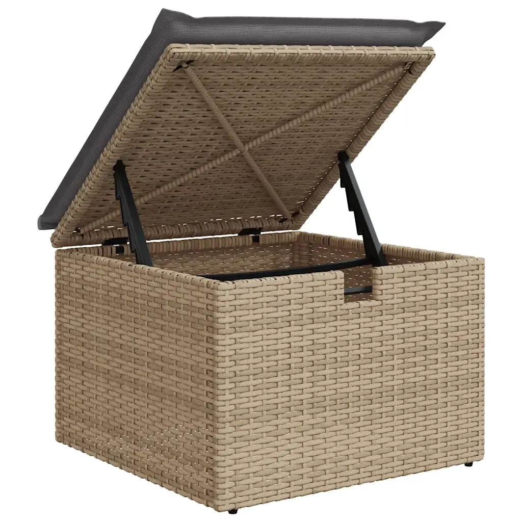 Set Divano da Giardino 6 pz con Cuscini Beige in Polyrattan 3325625