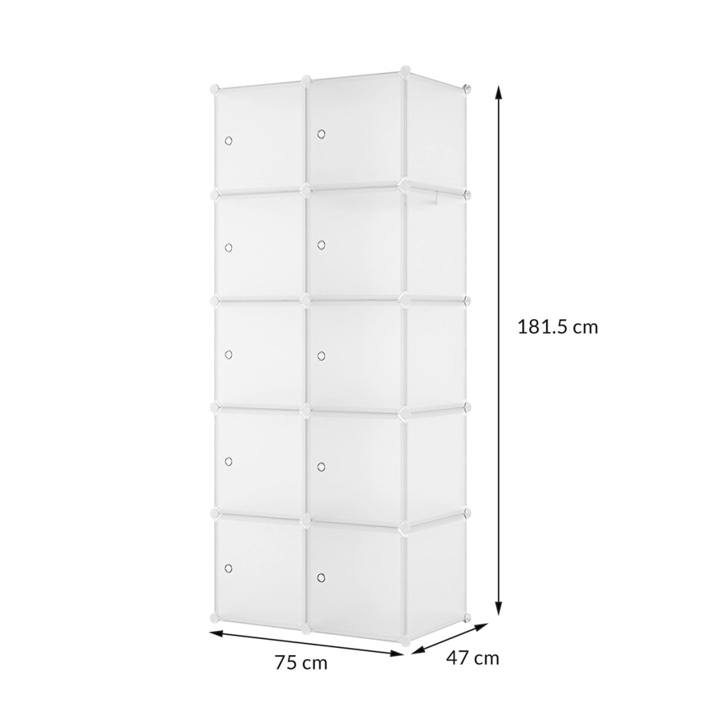 Armadio 10 Moduli in Plastica Colore Bianco EAN 8024299800761