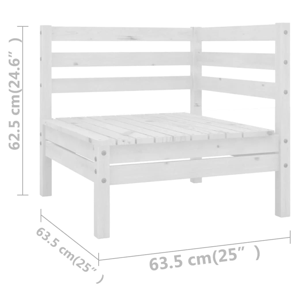 Set di mobili da giardino mobili da esterno 11 pezzi legno di pino massiccio bianco 02_0015496