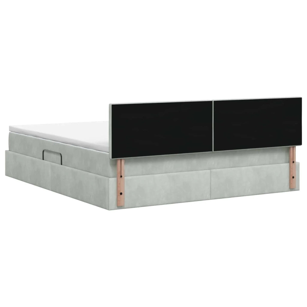 Letto con contenitore LED e materasso Grigio Chiaro 3459192