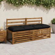 Cuscini per Panchina a 2 Pezzi VIANEN 100% Poliestere Nero 952813