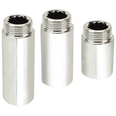 PROLUNGA MF OTTONE CROMATO - 1/2MF + MM 30- 10 pezzi