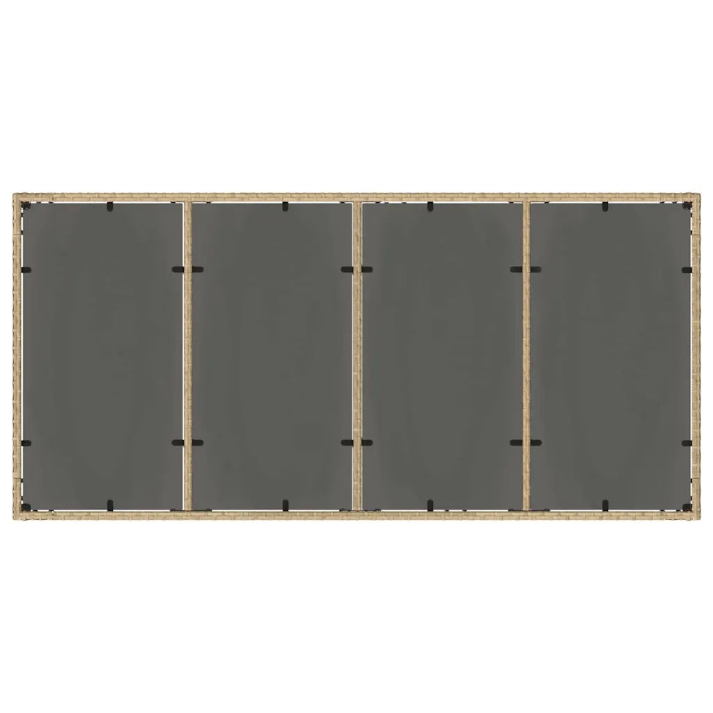 Set da Pranzo per Giardino 9 pcs Beige polyrattan 3334884