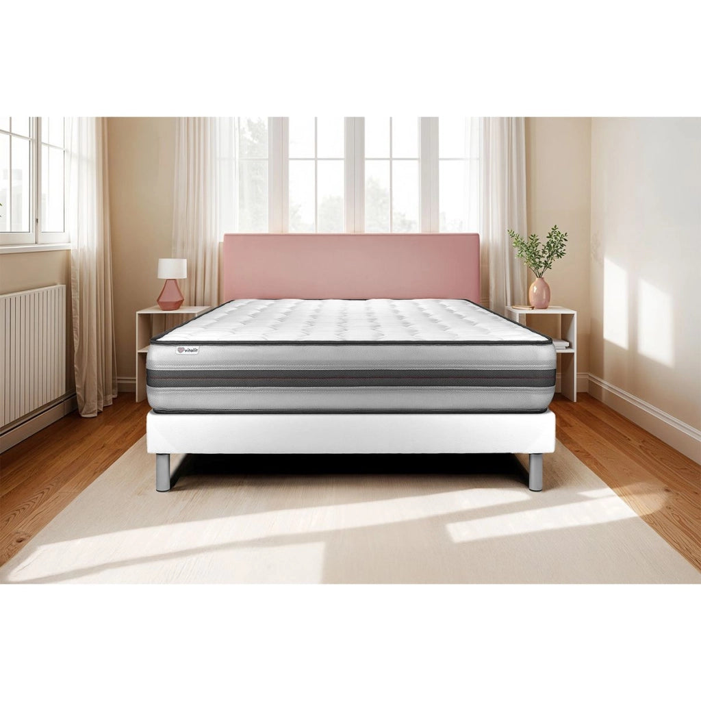 Letto con materasso VITAL POWER RECOVER 150 x 190 cm Rete kit Bianco
