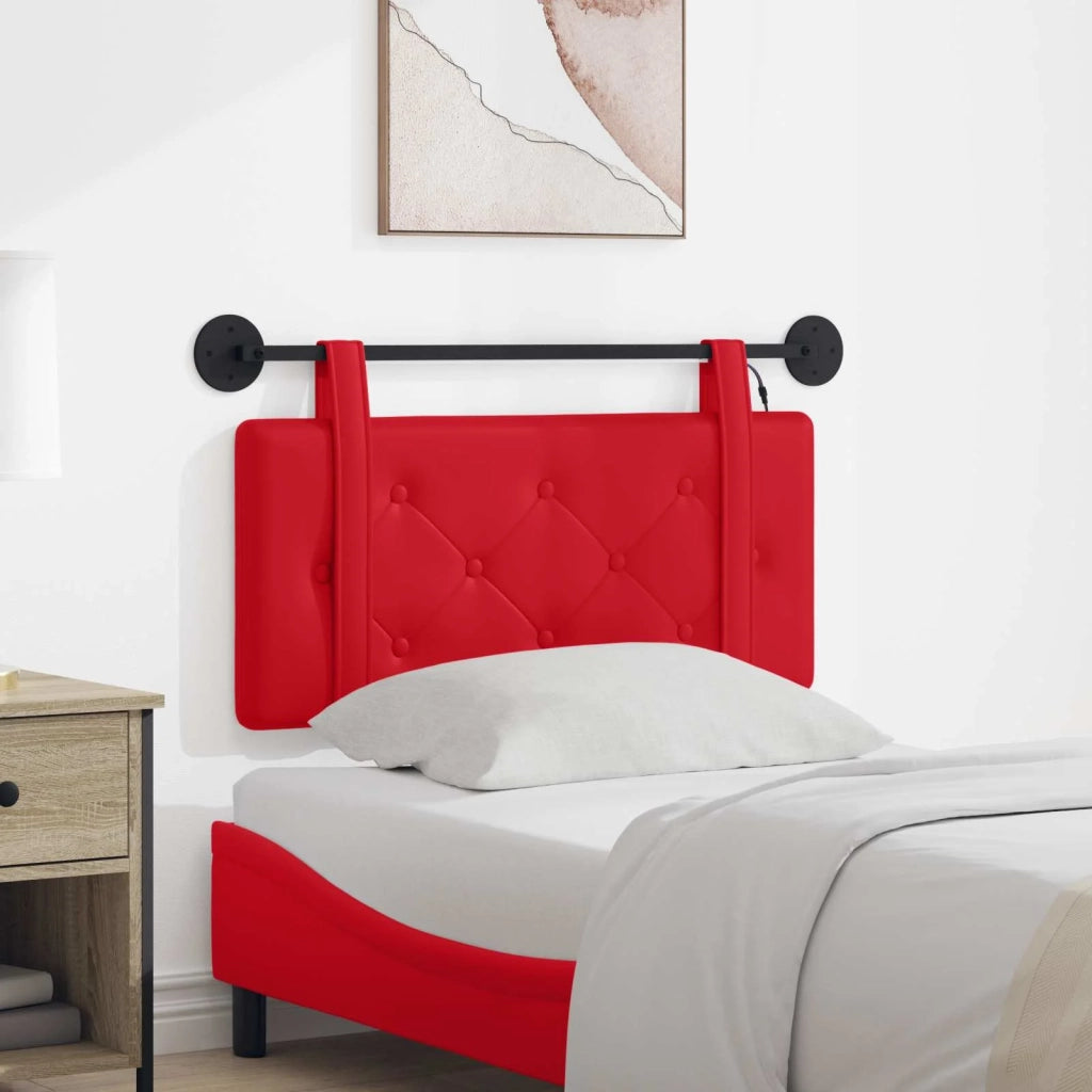 Testiera | Testata sospesa Con luce LED Rosso Similpelle