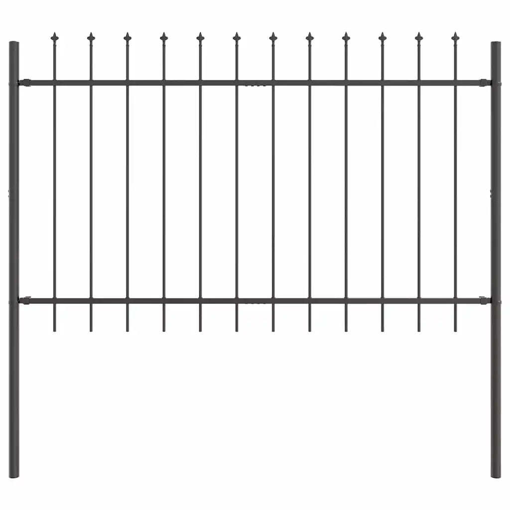 Recinzione per Giardino 6 pcs Grigio 10,2 x 1,2 m 3334111