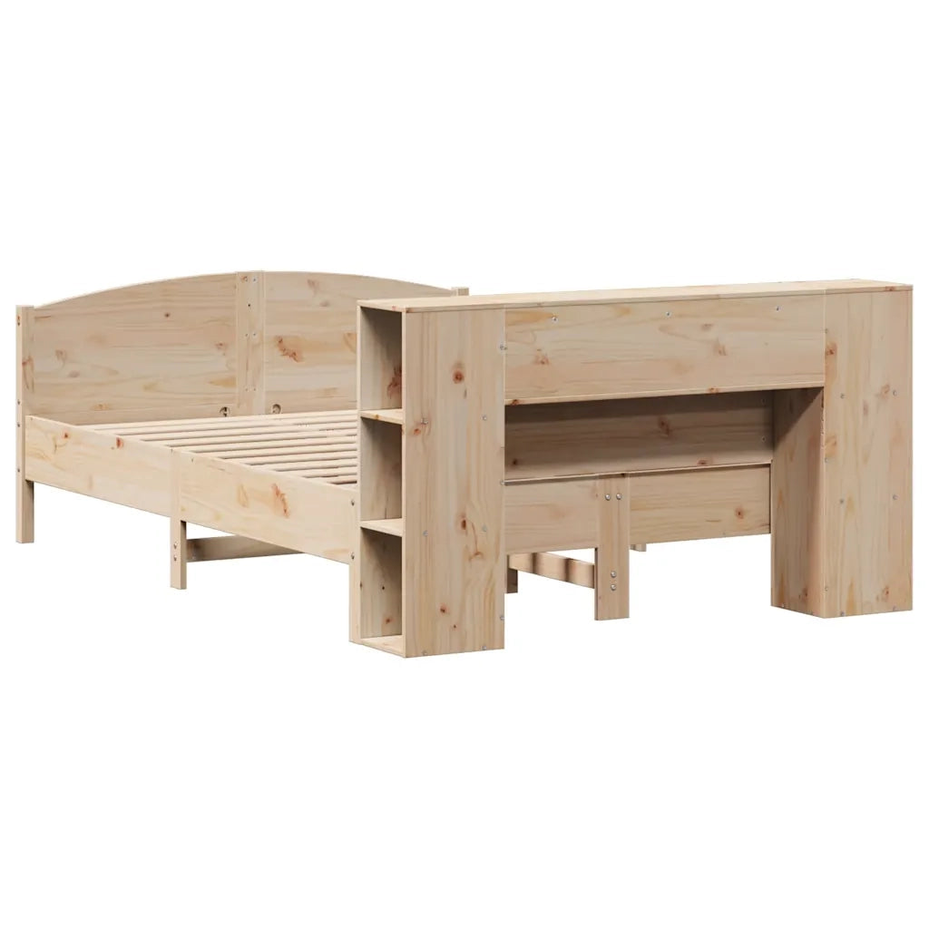Letto Libreria senza Materasso 135x190 cm in Legno di Pino 3323074