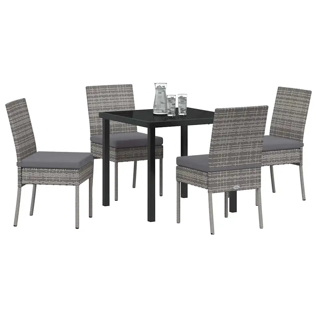 Set da Pranzo per Giardino 5 pcs Grigio 3379213