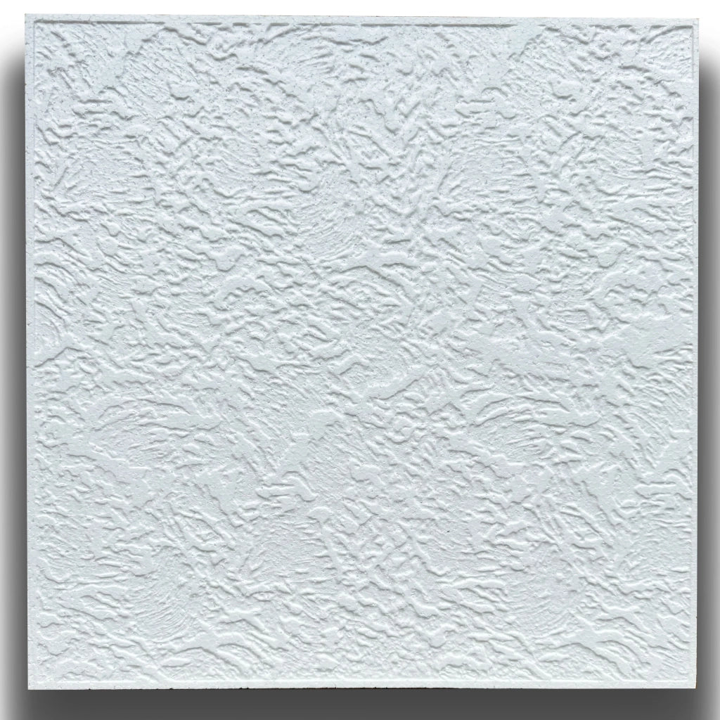 10 o 20mq (40 oppure 80 pezzi) di pannello decorativo a soffitto in polistirene compatto 50x50cm (spess. 1cm) RODOS - Pacco da 20 metri quadrati