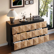 Sideboard moderno 120x40x85 cm con 6 cassetti