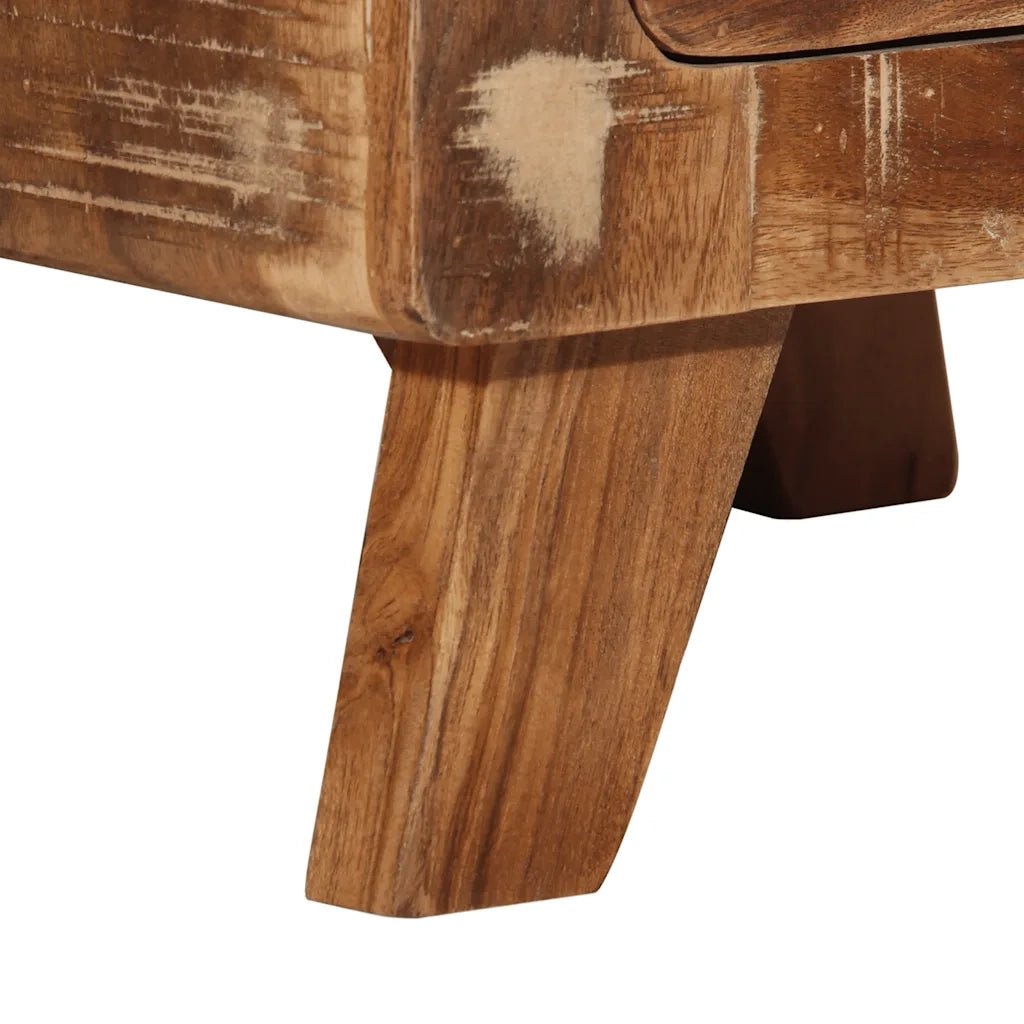 Comodino 37x32x50 cm in Legno Massello di Recupero 4104517