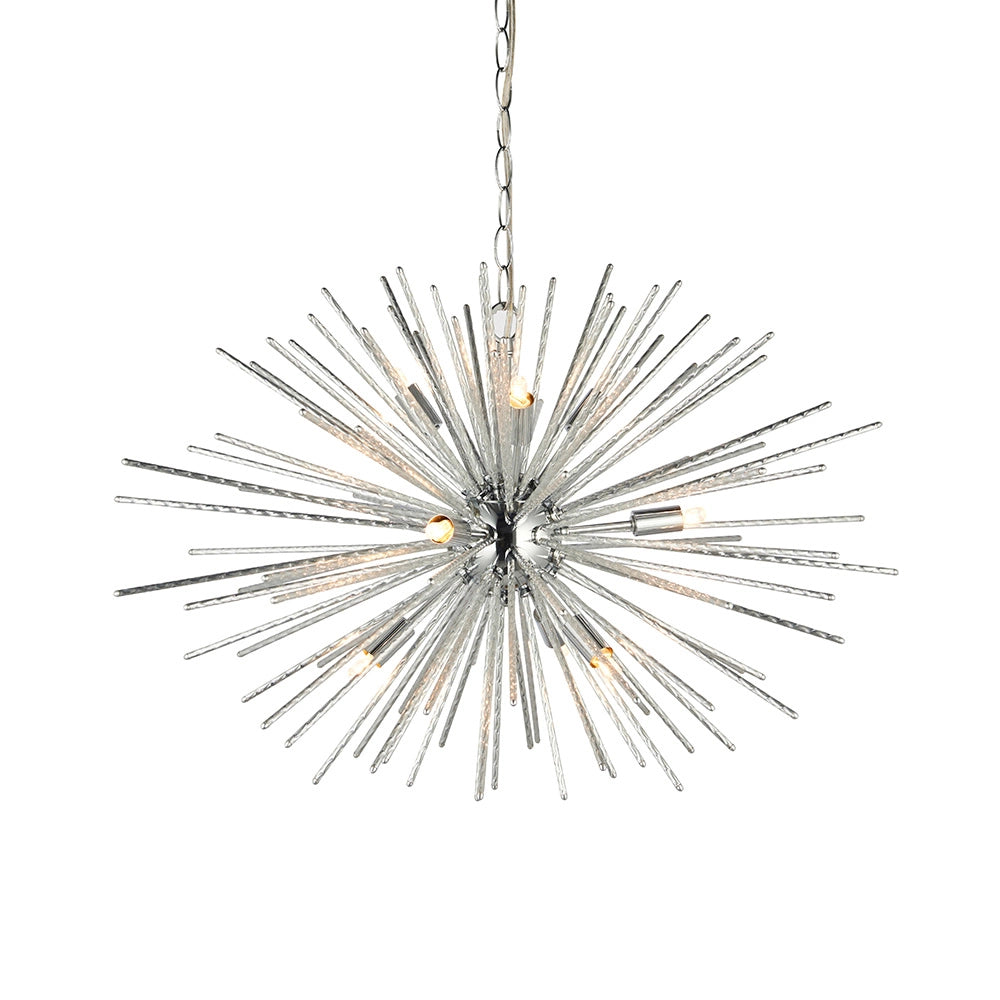 Lampadario cromato a steli LENA Endon 9xG9 dimmer LED