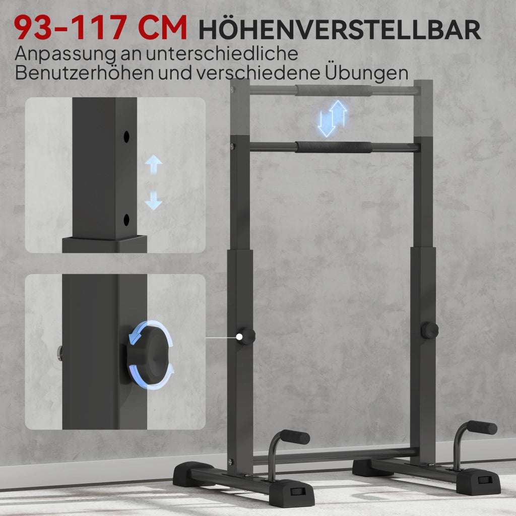Stazione per Dip ¨C zephmum ¨C 93-117 cm regolabile in altezza, 540 kg, nero