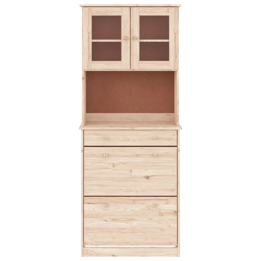 Credenza-Buffet-Armadio da cucina ALTA 77x35x188 cm in Legno Massello di Pino 384920