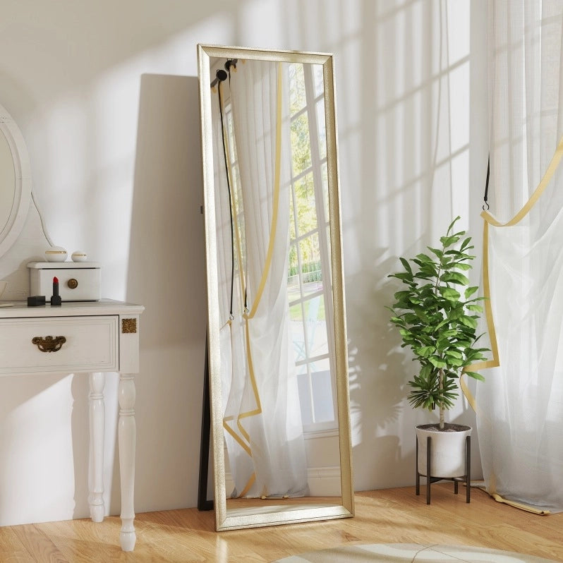 Specchio da terra a figura intera 160x50 cm oro