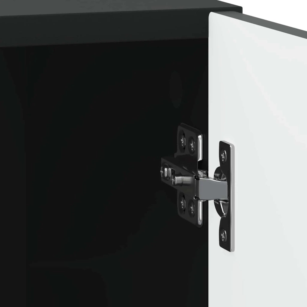 Comodino | Armadio da Notte | Mobiletto da notte Nero 43 x 34,5 x 50 cm Legno ingegnerizzato