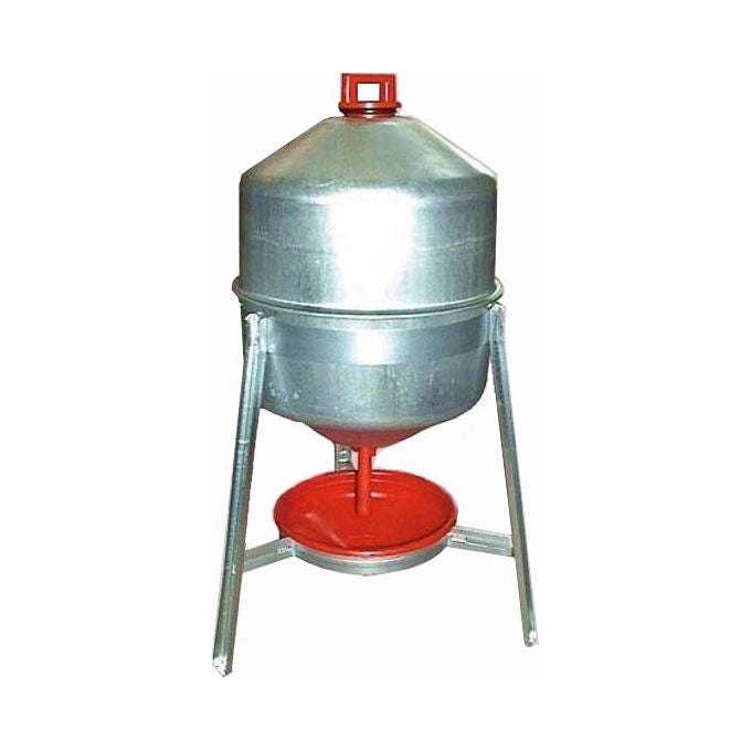 CONTRO FRATELLI 1155235 Abbeveratoio per Avicoli in Acciaio Zincato Capacita' 30 Lt Struttura Tripode Altezza 72 cm Diametro 45 cm colore Nero