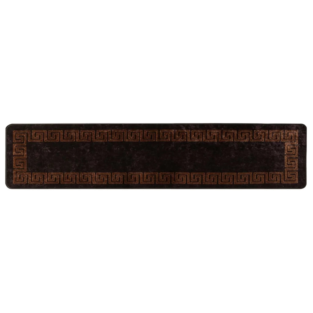 Runner Tappeto MARSA Nero 50 x 450 cm Poliestere e PVC 42023285