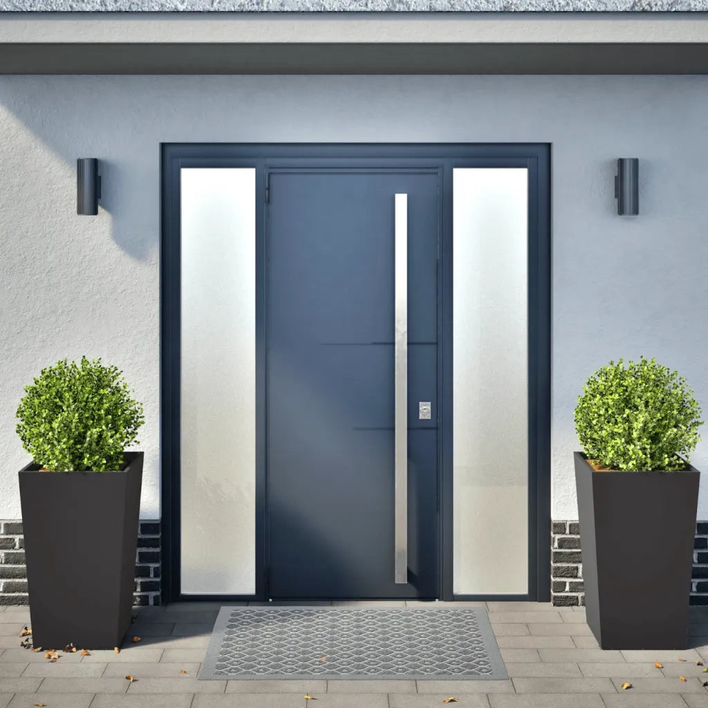 Fioriere da Giardino 2 pz Nere 45x45x75 cm in Acciaio 851095