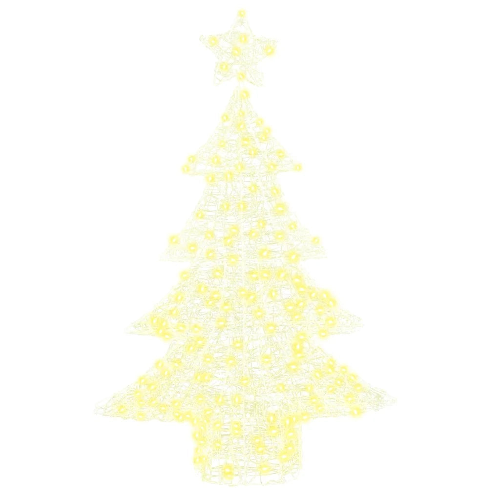 Albero di Natale con 100 LED-Luci decorative natalizie Bianco caldo 120 cm Acrilico 561698