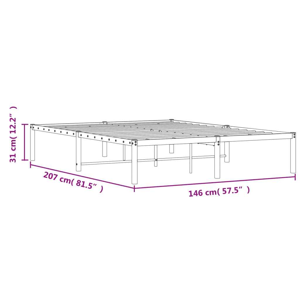 Giroletto-Struttura Letto in Metallo Bianco 140x200 cm 730030