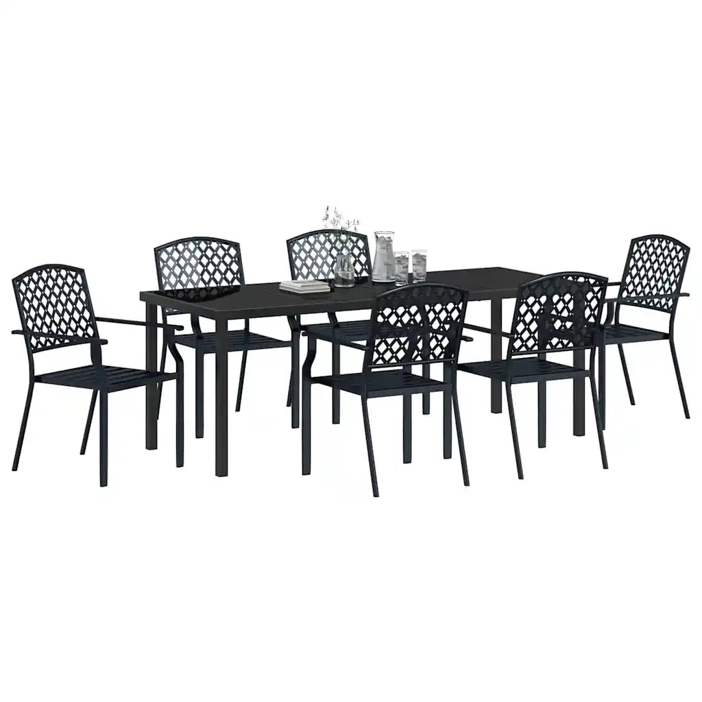 Set da Pranzo per Giardino 7 pcs Antracite 3379308