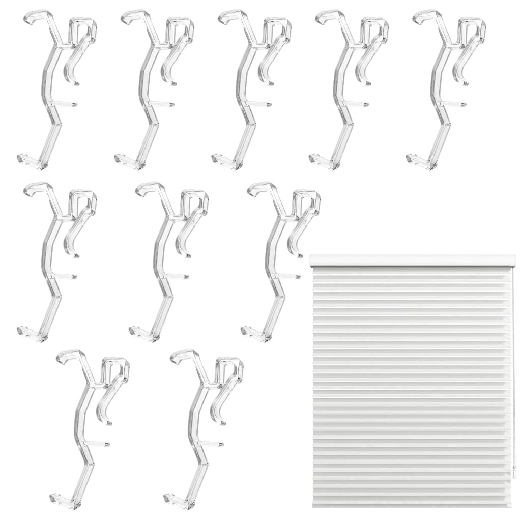 10 clip per tende a rullo, trasparenti, da 64 mm
