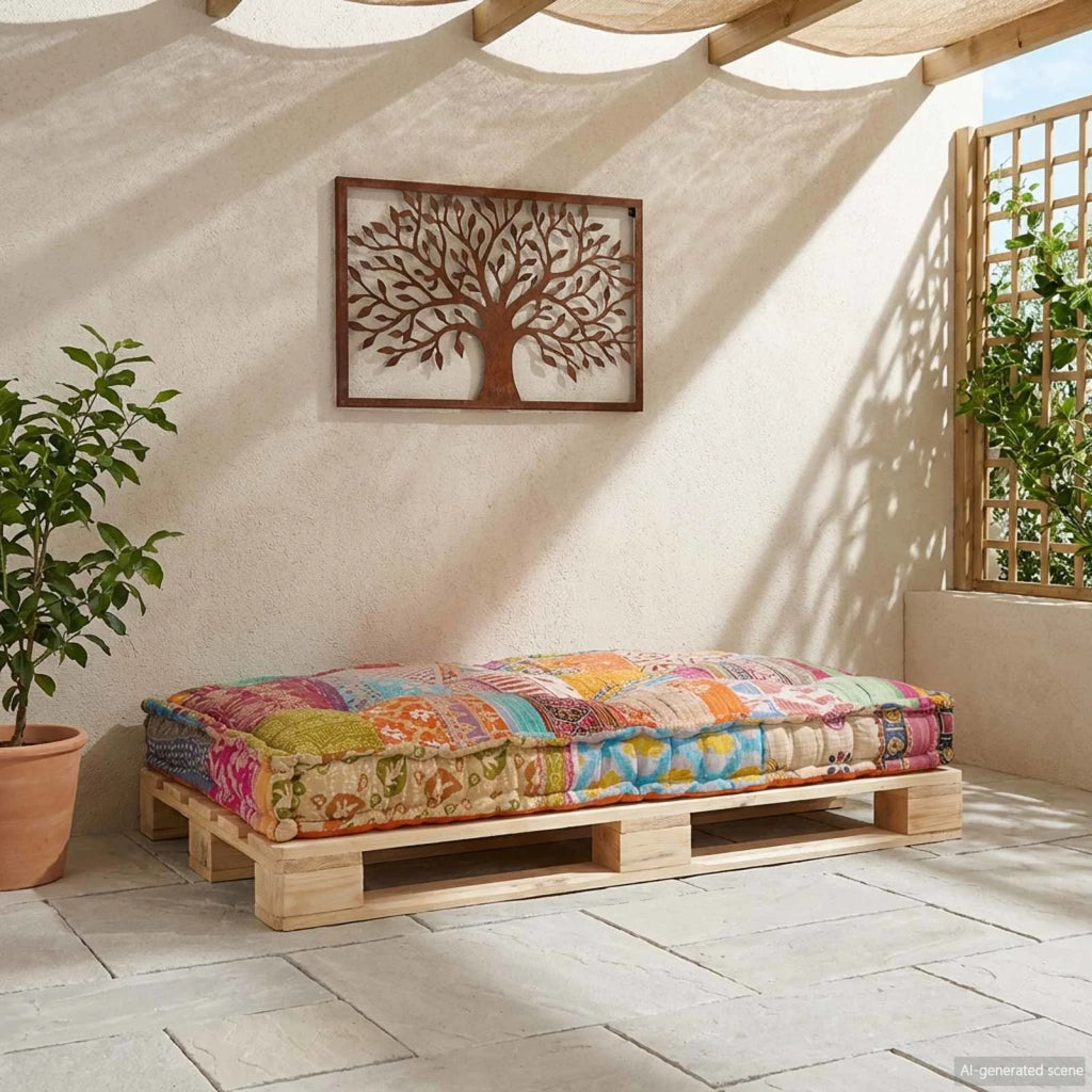 Cuscino per Divano Pallet Multicolore 120 x 80 x 12 cm Tessuto 4019079