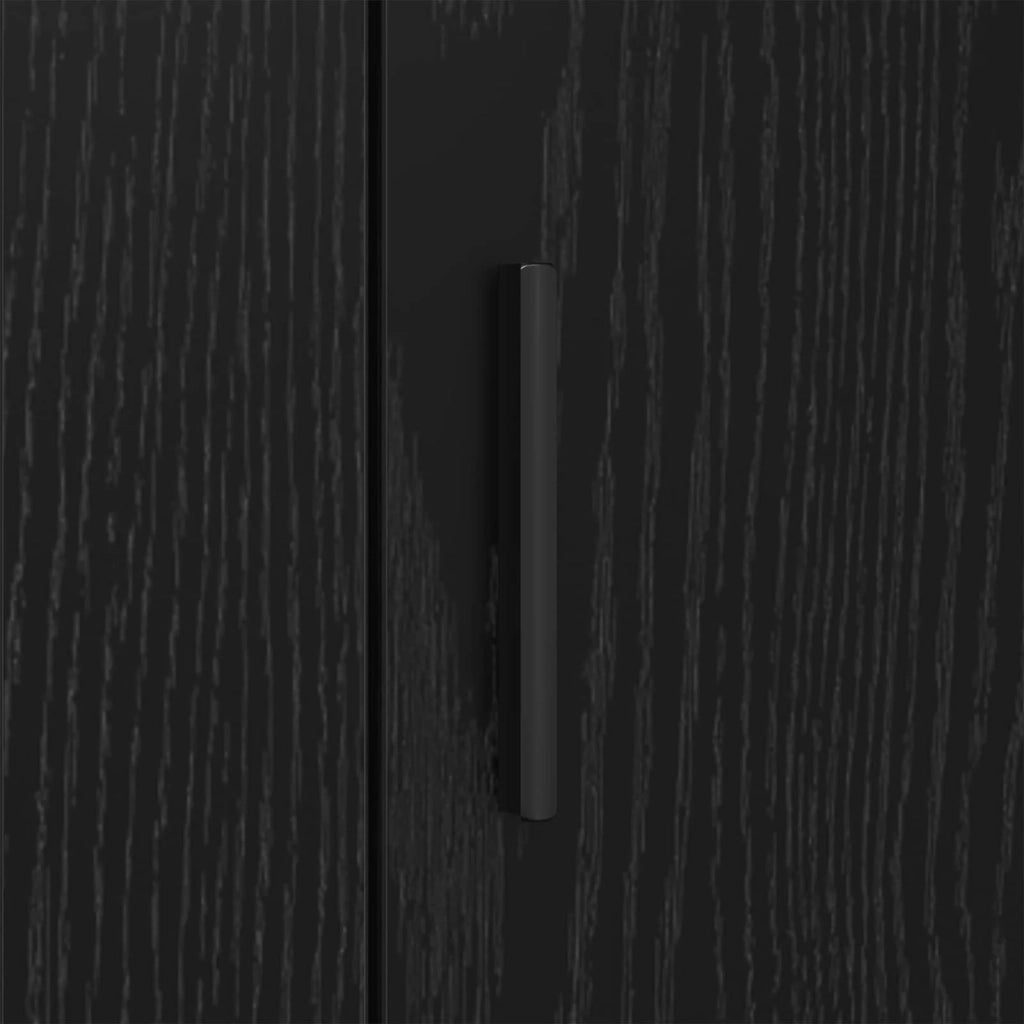 Credenza | Madia | Buffet da pranzo | Armadio da pranzo Rovere Nero 40 x 33 x 70 cm Legno multistrato