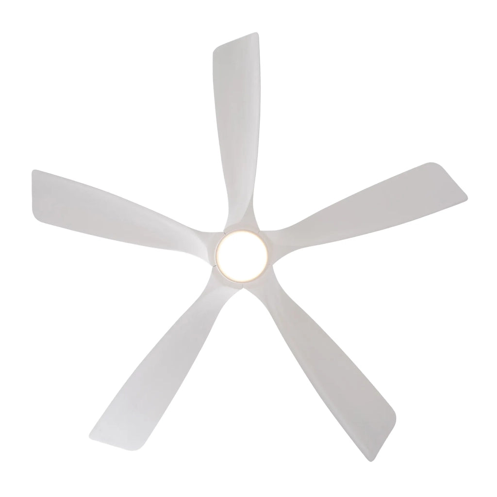 Ventilatore da soffitto 42 pollici bianco, 3 pale in legno massello rinforzate, motore DC reversibile, 6 velocità, 3CCT, memoria spegnimento, telecomando wireless