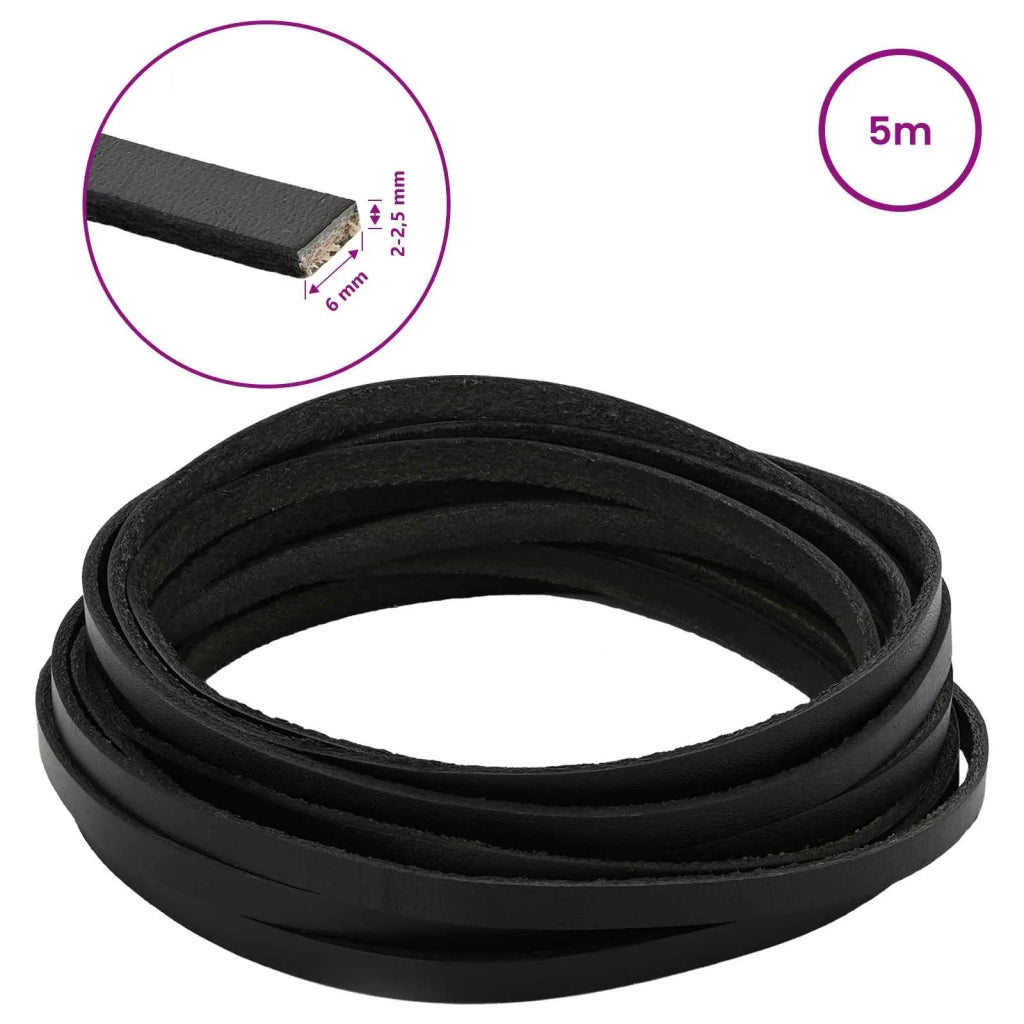 Cinturino in pelle Nero 500 x 0,6 cm Pelle 42034137